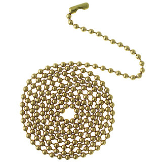 Westinghouse 7705000 3' Solid Brass Beaded Chain With Connector