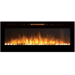 Gibson Living Reno Pebble Metal 60-inch Built-in Recessed Wall-mounted Electric Fireplace