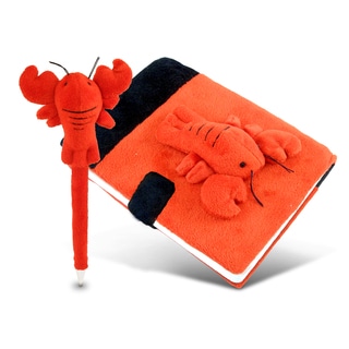 Puzzled Plush Lobster Notebook And Pen