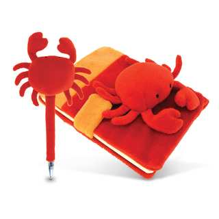 Plush Red Crab Notebook and Pen