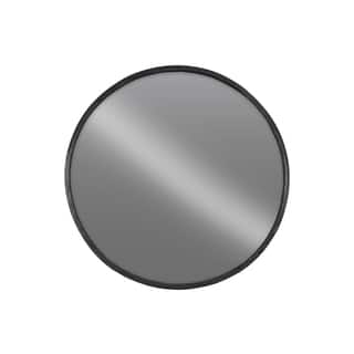 Urban Trends Collection Black Metal Large Round Wall Mirror
