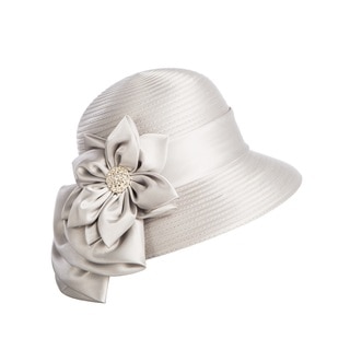 Giovanna Signature Women's Flower-trimmed Ribbon Hat