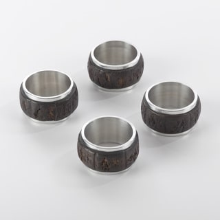 Menagere de fete Bark Wood Napkin Ring (Set of 4)