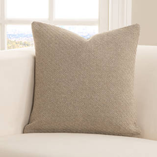 SIScovers Earthy Toss Tan Cotton/Polyester Throw Pillow with Removable Sham