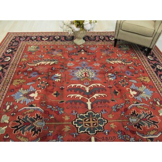 EORC Hand Knotted Wool Rust Mahal Rug (10'1 x 14'2)