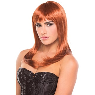 Be Wicked Synthetic Medium-length Fashion Hollywood Wig (Option: Orange)