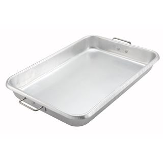 Winco Silver Aluminum Roast Pan with Handle