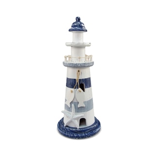 Puzzled Blue Stripes Lighthouse Nautical Decor