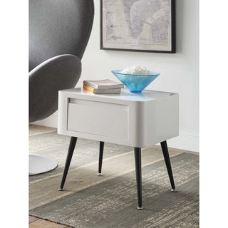 Black and White Mid-century Modern Short Side Table