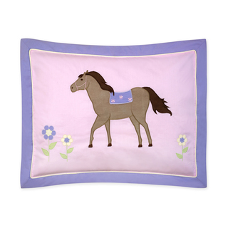 Sweet Jojo Designs Pretty Pony Collection Standard Pillow Sham