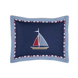 Sweet Jojo Designs Nautical Nights Collection Standard Pillow Sham