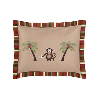Sweet Jojo Designs Monkey Time Collection Standard Pillow Sham
