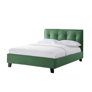 Ella faded Green Polyester Blend Upholstered Platform Bed