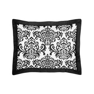 Sweet Jojo Designs Black and White Isabella Collection Standard Pillow Sham