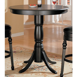 Coaster Company Black Wood Round Bar Table