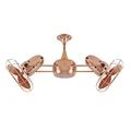 Mathews Fan Company Duplo Dinamico Polished Copper Rotational Ceiling Fan