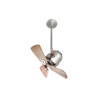 Mathews Fan Company Bianca Direcional Brushed Nickel Ceiling Fan with 3 Mahogany Blades