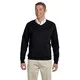 Men's Big and Tall Black V-neck Sweater - Thumbnail 0