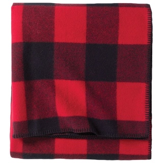 Pendleton Eco-Wise Rob Roy Red/Black Wool Queen-sized Blanket