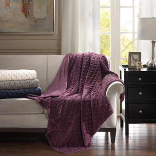 Bombay Victoria Oversized Textured Plush Throw 4-Color Options