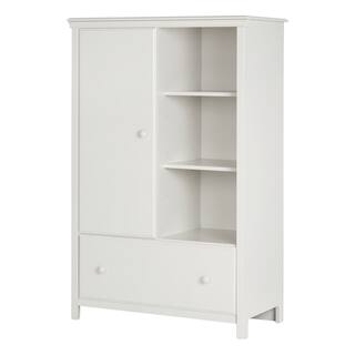 South Shore Cotton Candy White/Grey Laminate Armoire With Drawer