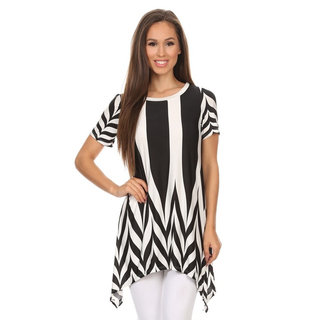 Women's Polyester/Spandex Abstract Tie Dye Tunic
