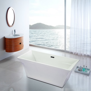 Fine Fixtures White Acrylic 67-inch x 30-inch x 23-inch Free-standing Bathtub
