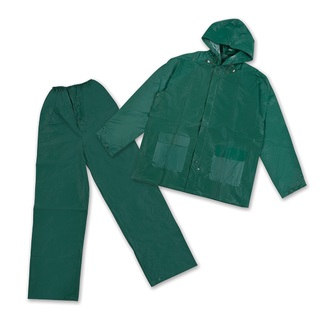 Stansport Men's Green Nylon/PVC 2XL Rain Suit With Hood