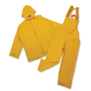 Stansport Yellow PVC/Polyester Commercial Rain Suit
