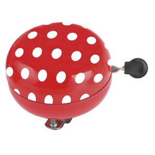 Ventura Red Stainless Steel 80-millimeters Wide Polka Dot Ding-dong Bell