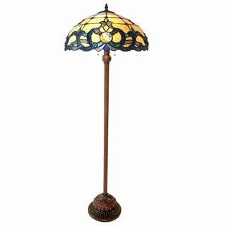 Chloe Tiffany Style Victorian Design 2-light Antique Bronze Floor Lamp