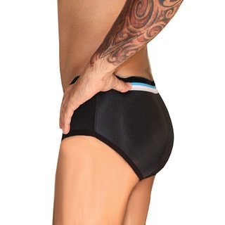 Men's Butt Booster Black Polyester/Spandex Padded Brief Enhancer