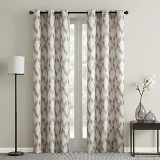 Madison Park Essentials Arlo Textured Grommet Top Curtain Panel Pair