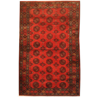Herat Oriental Afghan Hand-knotted 1960s Semi-antique Tribal Balouchi Wool Rug (2'10 x 4'5)