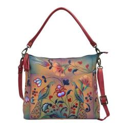Women's ANNA by Anuschka Hand Painted Leather Convertible Shoulder Bag 8188 Turkish Pottery