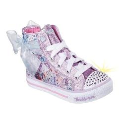 Girls' Skechers Twinkle Toes Shuffles Buzzing Blossom High Top Lavender/Light Pink