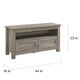 44-inch Wood TV Stand - Driftwood - Thumbnail 3