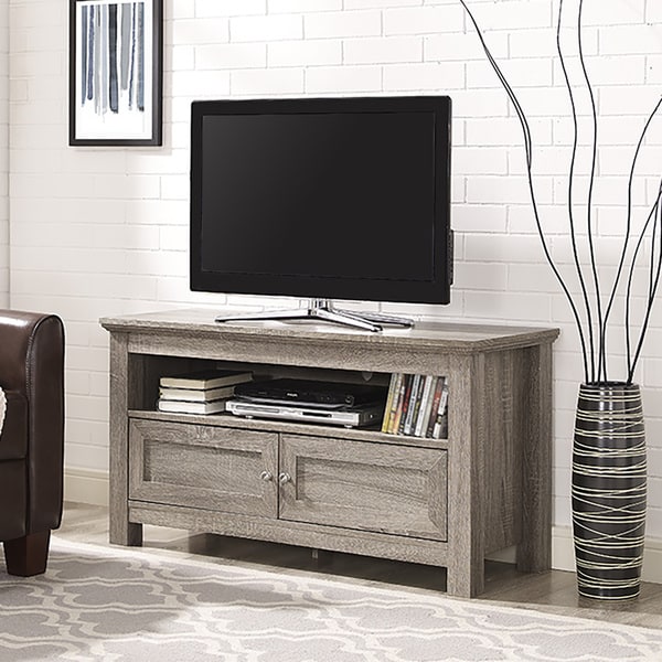 44-inch Wood TV Stand - Driftwood