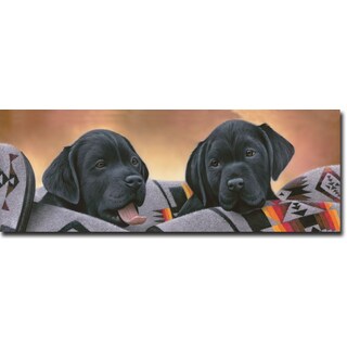 WGI Gallery Pendleton Pups Black Wall Art Printed on Wood