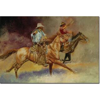 WGI Gallery 'Moving Out Cowboy' Wood-printed Wall Art
