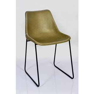 Horizon Hudson Olive Leather Dining Chair
