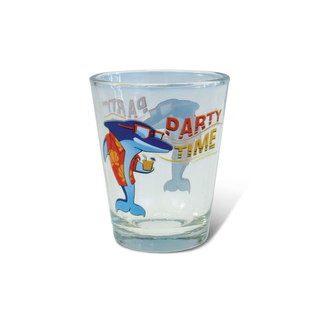Puzzled Clear Dolphin Shot Glass