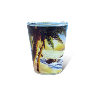 Puzzled Full Palm Tree Shot Glass