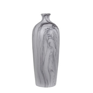 Privilege International Grey Ceramic 17-inch Vase