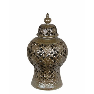 Privilege International Brown Ceramic Small Vase