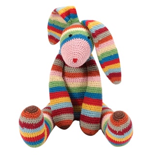 Schylling Rainbow Stripes the Long Earred Bunny Plush Toy