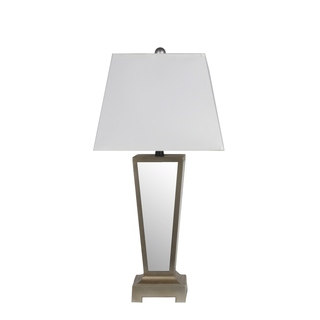 Privilege International Wooden Mirrored Table Lamp