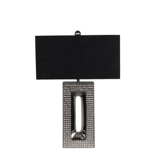 Privilege Silver/Black Ceramic 1-light Table Lamp