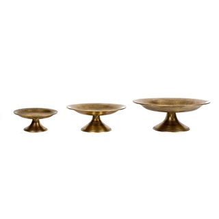 Privilege International Antique Gold Brass Bowl (Setof 3)