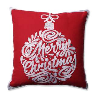 Pillow Perfect Christmas Ball Red 16.5-inch Throw Pillow
